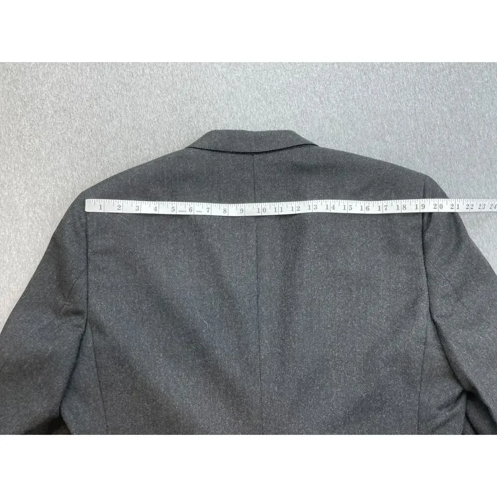 Jos A Bank Blazer Mens 44L Gray 100% Wool 2 Button Single Breasted Made In USA